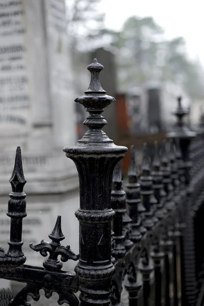 Detalhes Cemitério Belgrado Dia Nublado — Fotografia de Stock