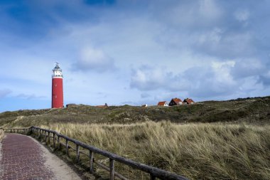 Kırmızı fener adada Texel, Hollanda 