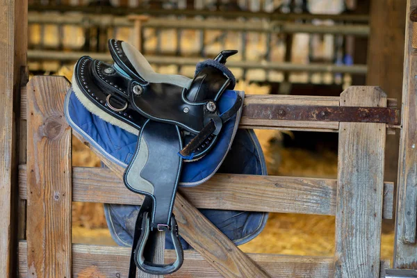 Cute Kids Horse Saddle Ready Used — Stock Photo, Image