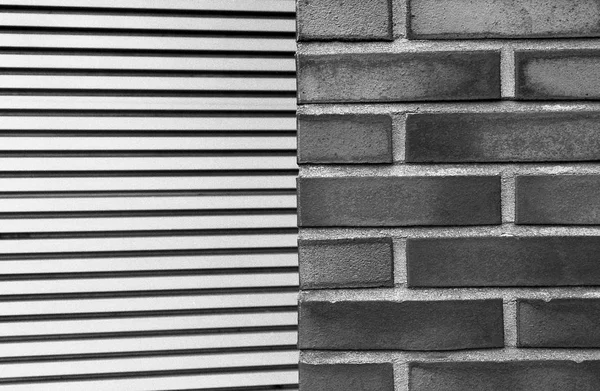 Ladrillos Persianas Película Blanco Negro Escaneado Grano Película — Foto de Stock
