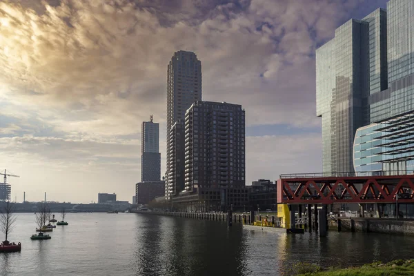 Rotterdam Nizozemsko Listopadu 2018 Kop Van Zuid Moderní Část Rotterdam — Stock fotografie