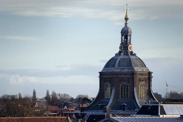 Cityscape Görünümünü Merkezi Şehir Mare Kerk Leiden Hollanda — Stok fotoğraf
