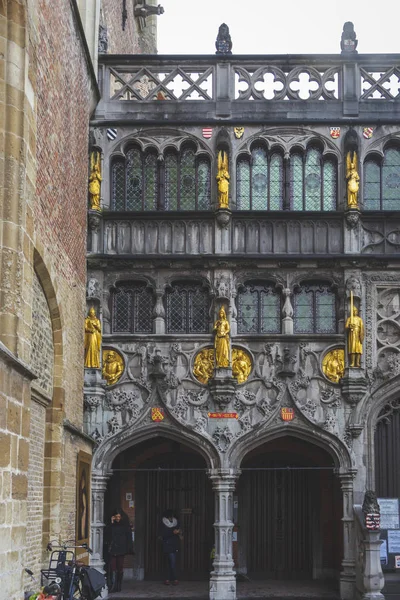 Bruges Belgio Gennaio 2019 Canali Tetti Facciate Della Città Proclamata — Foto Stock