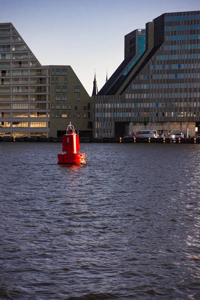 Amsterdamské Panorama v zapadajícím slunci — Stock fotografie