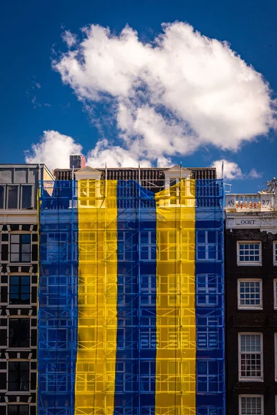 21 juin 2019, Maisons du canal d'Amsterdam en reconstruction — Photo