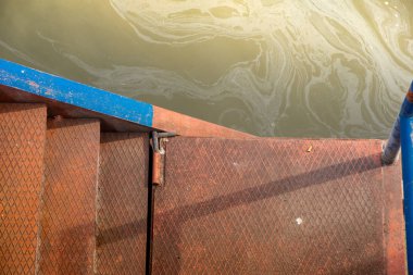 Gün doğumunda güzel nehir manzarası, Belgrad, Sırbistan 