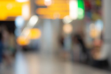 Havaalanı binanın iç bulanık görüntü