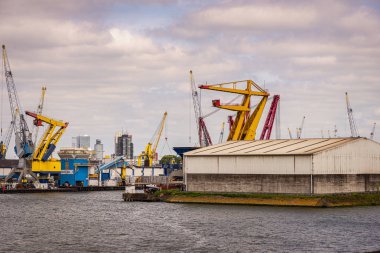 Rotterdam Hollanda 31 Mayıs 2019, Rotterdam limanının görünümü