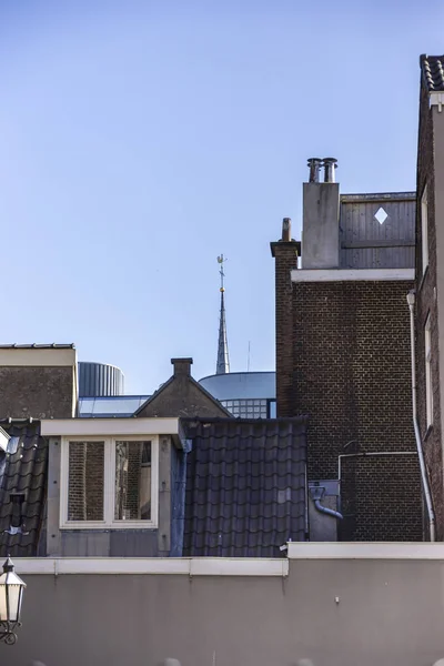 Telhados Fachadas Centro Haia Países Baixos — Fotografia de Stock