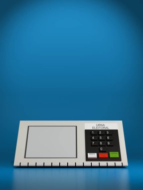 Urn elektronik, Brezilya seçim 2018. 3D çizim