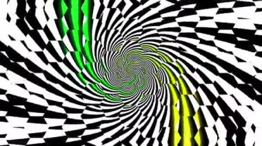 Soyut psychedelic yanılsama kaleydoskop arka plan. Ultra Hd, 4k 3840 x 2160, döngü