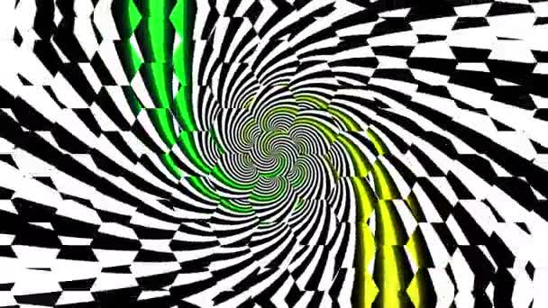 Abstract Psychedelic Illusion Kaleidoscope Background Ultra 3840X2160 Looping — Stock Video