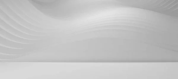 Рендер Пейзаж Белый Прожектором Волны Трехмерные Лицензионные Стоковые Фото