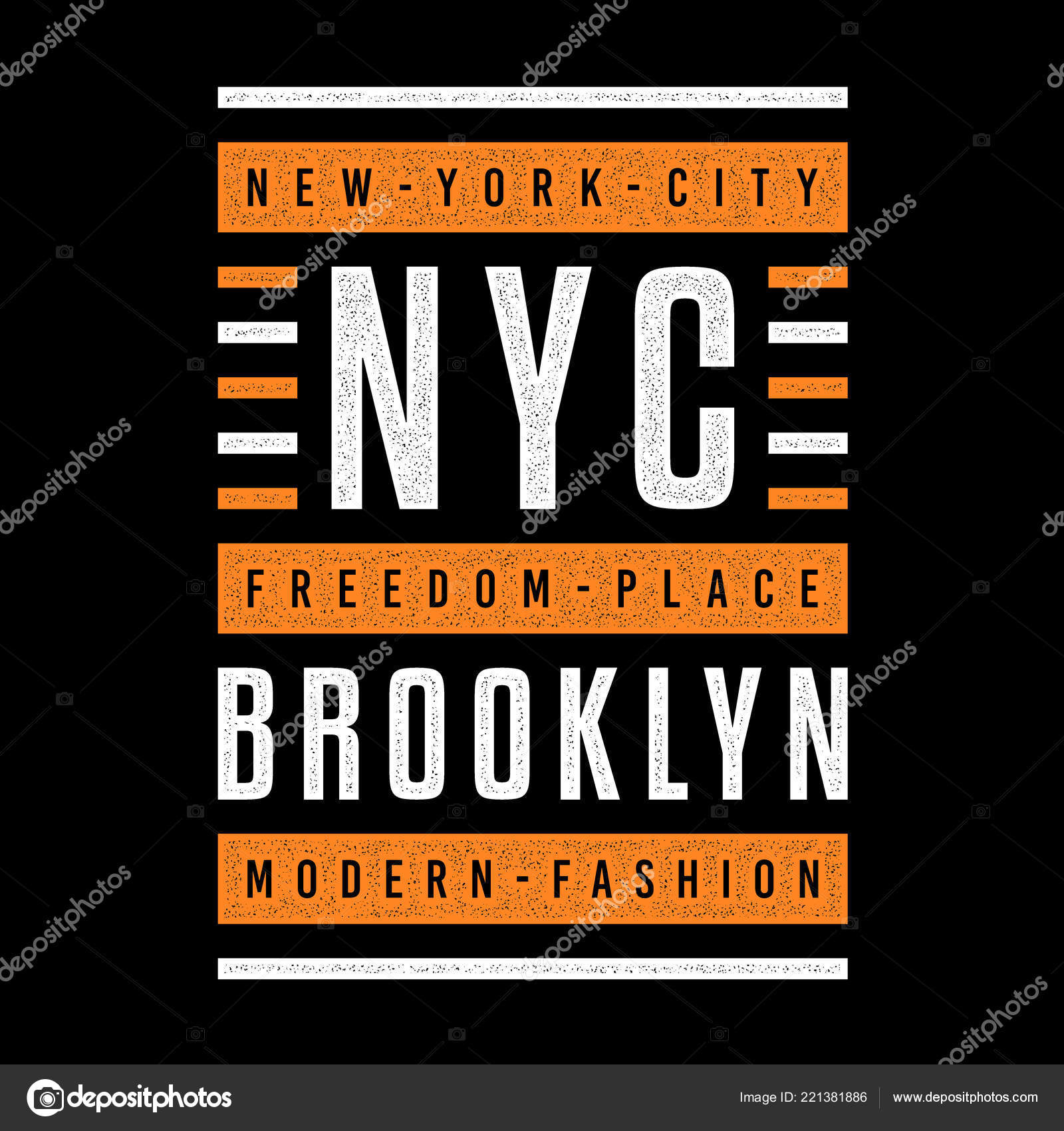vector grunge retro illustration theme brooklyn freedom theme urban