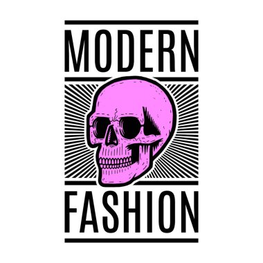 Retro renkli kafatası.