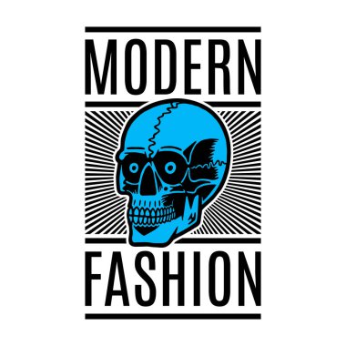 Retro renkli kafatası.