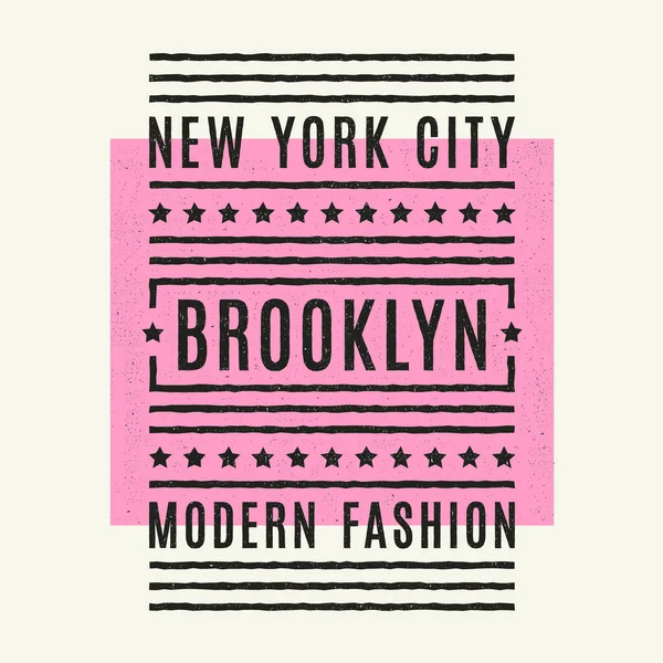 Brooklyn. Retro-illustratie. — Stockvector