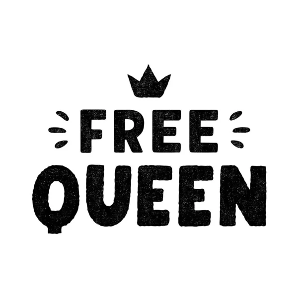 Gratis-Queen-Schriftzug. — Stockvektor