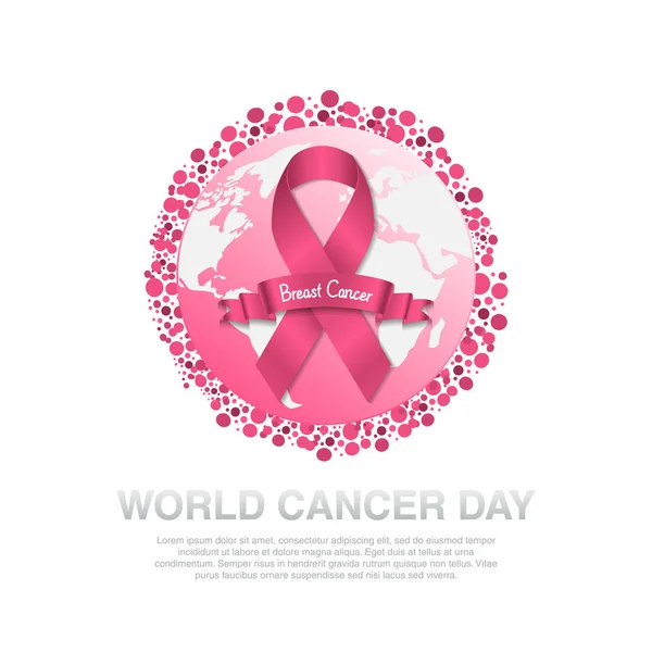 Día Mundial Del Cáncer Febrero — Foto de Stock