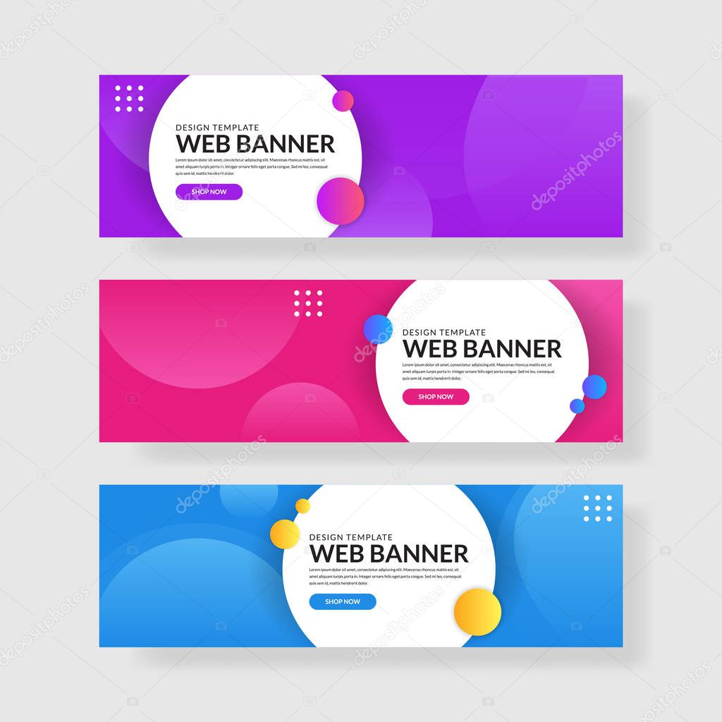 Website banner ui ux