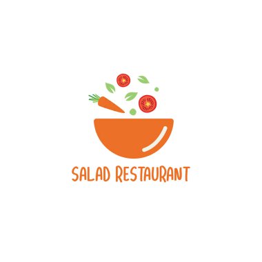 Logo salata Restoran vektör simgesi