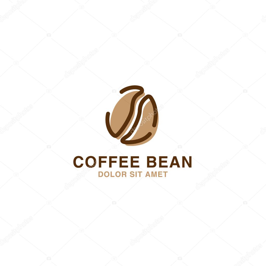 Logo Coffee Beans seed brown hot original taste perfect