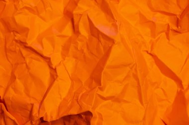 Orange doku Kağıt arka plan olarak buruşuk. soyut şekiller ve dokular