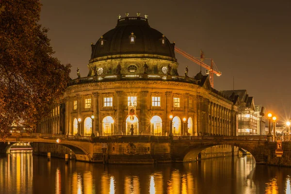 Isola Dei Musei Notte Nel Centro Berlino Umore Autunnale Sulla — Foto Stock