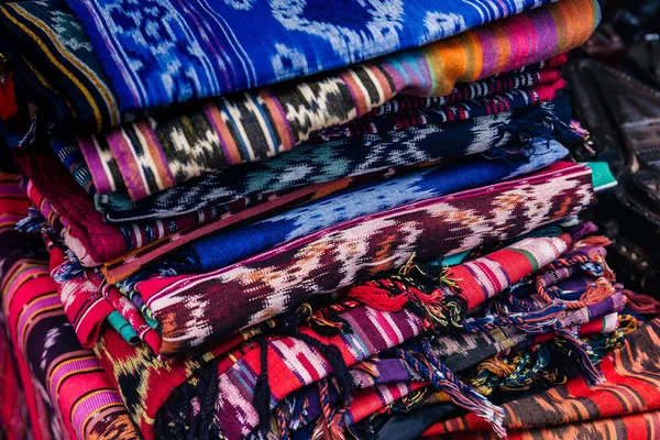 Colorful traditional Indonesian cotton fabrics