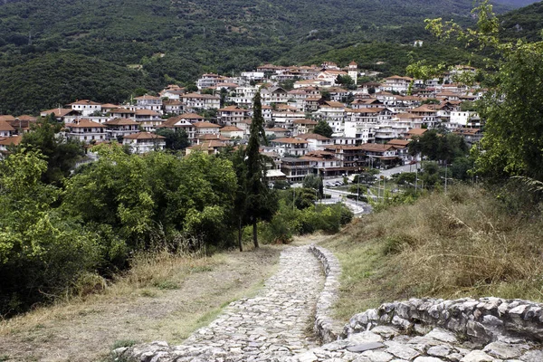 Village Neos Panteleimonas Mangé Les Contreforts Olympe Montagne — Photo