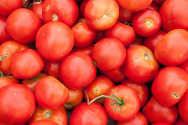 Kırmızı domates artalanları yığını