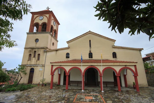 Iglesia San Eleftherios Las Nuevas Panteleimonas Día Lluvioso —  Fotos de Stock