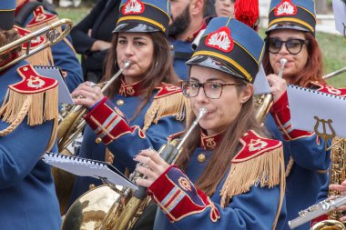 Larissa, Yunanistan - 10 Kasım 2018 - Filarmoni Orkestrası yeni dini Bishop konuksever Event'de Larisa şehir
