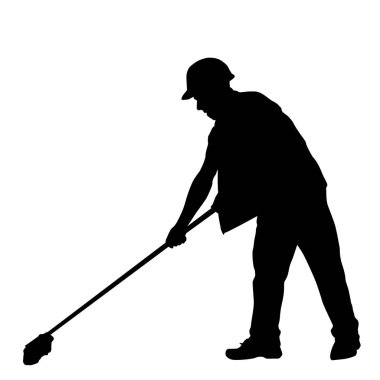 İnşaat işçisi siluet