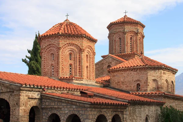 Elementami architektonicznymi klasztoru Saint Naum, Ochryda, Macedonia — Zdjęcie stockowe