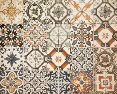 Arkaplan olarak seramik zemin ve duvar fayansları