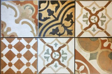 Arkaplan olarak seramik zemin ve duvar fayansları