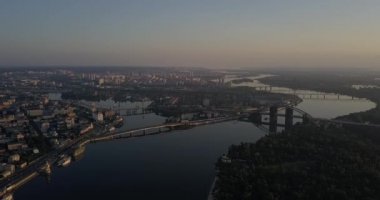 Kiev, Ukrayna'nın havadan görünümü