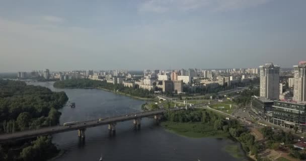 基辅，乌克兰的鸟瞰图 — 图库视频影像