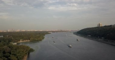 Kiev, Ukrayna'nın havadan görünümü