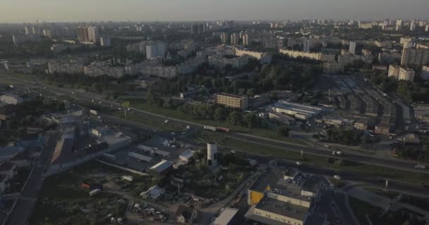 Ariel άποψη των σπιτιών στην Ουκρανία 4k 4096 x 2160 pixels — Αρχείο Βίντεο