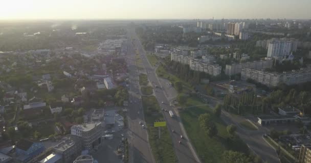 Ariel vista de casas en Ucrania 4k 4096 x 2160 píxeles — Vídeo de stock