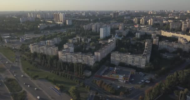 Ariel vista delle case in Ucraina 4k 4096 x 2160 pixel — Video Stock