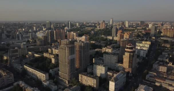 Дворец Украина Киевский район Аэрофотосъемка 4к 4096 x 2160 пикселей — стоковое видео