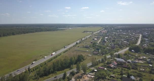 Zdjęcia lotnicze: Piękne małe wioski lub township 4k 4096 x 2160 pikseli — Wideo stockowe