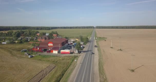 Luchtfoto uitzicht over township 4k. 4 k 4096 x 2160 pixels — Stockvideo