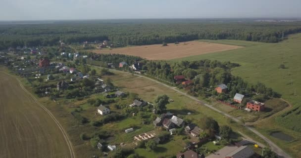 Luchtfoto uitzicht over township 4k. 4 k 4096 x 2160 pixels — Stockvideo