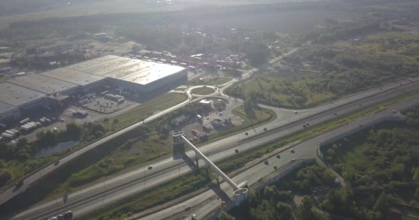 Aerial of Intercity Highway Canton près de Domodedovo aéroport 4k 4096 x 2160 