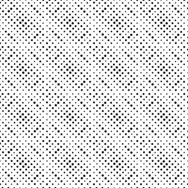 Sorunsuz vektör desen, farklı boyutlarda siyah noktalardan oluşan. Çizgi çeşitli geometrik şekiller oluşturun. Uygun olarak arka plan, doku, ambalaj.