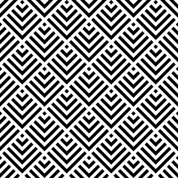 Moderno Modello Geometrico Astratto Ripetuto Linee Bianche Nere Illusione Labirinto — Vettoriale Stock